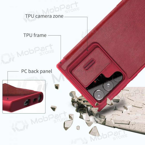 Samsung Galaxy S23 Plus capa „Nillkin Leather“ (vermelho)