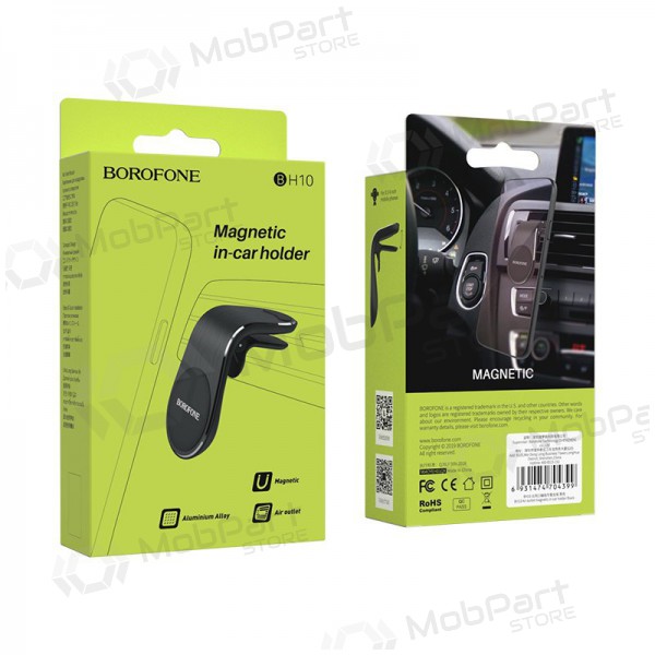 Automobilinis Universal telefono laikiklis Borofone BH10, mounted on ventilation grilles, magnetic, preto Automobilinis Universal telefono laikiklis Borofone BH10, mounted on ventilation grilles, magnetic, preto
