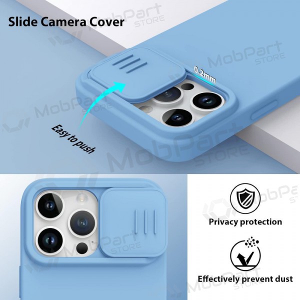 Apple iPhone 14 Pro capa „Nillkin Silicone“ (azul claro)