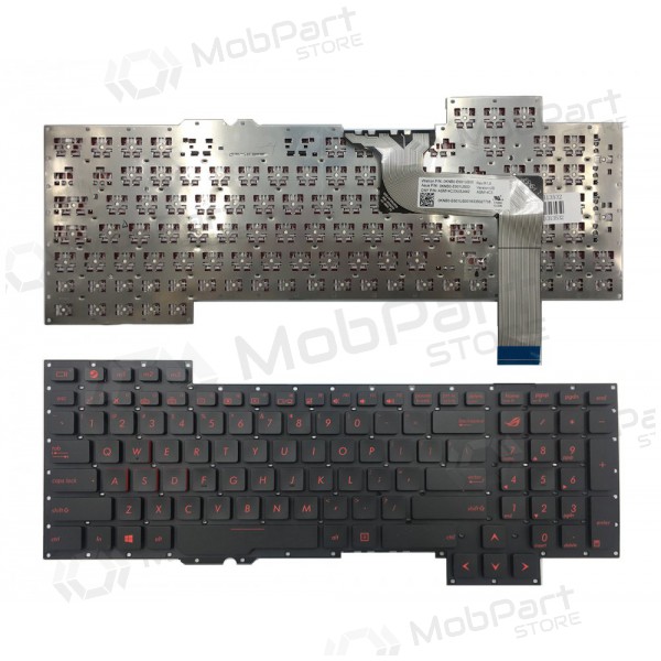 ASUS: ROG G751, G751J, G751JL, G751JM, G751JT, G751JY teclado ASUS: ROG G751, G751J, G751JL, G751JM, G751JT, G751JY teclado