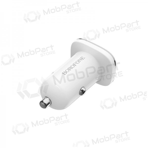 Carregador automobilinis Borofone BZ12 x 2 USB (2.4A) (branco)