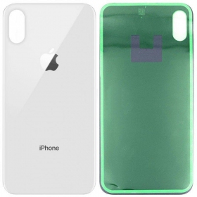 Apple iPhone XS Max tampa traseira da bateria prata (branco) (bigger hole for camera)