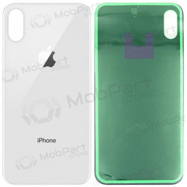 Apple iPhone XS Max tampa traseira da bateria prata (branco) (bigger hole for camera) Apple iPhone XS Max tampa traseira da bateria prata (branco) (bigger hole for camera)