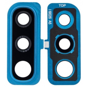 Samsung A505 / A705 Galaxy A50 2019 / A70 2019 lente vidro da câmera (com moldura) (azul)