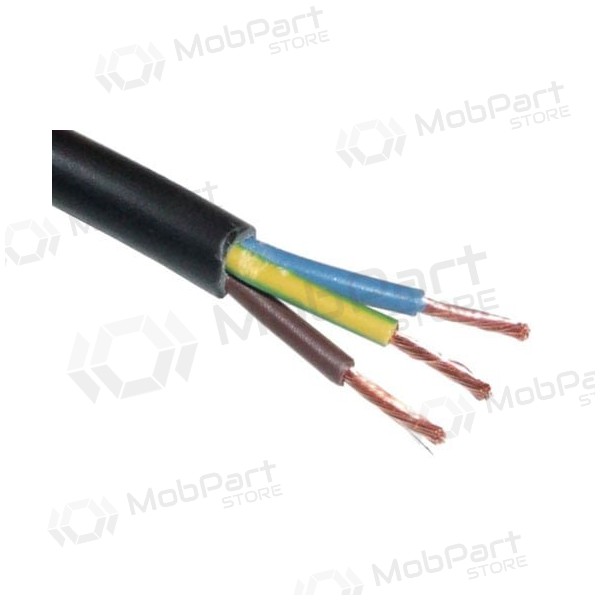 Cabo flexível Lietkabelis OMY 3x1.0 mm² de cobre PVC rolo de 100 m.