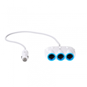 Carregador de carro - šakotuvas Hoco C1 2xUSB 3xconnector (3.1A)