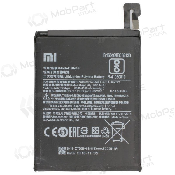 Xiaomi Redmi Note 6 Pro / Redmi Note 5 Pro bateria, akumuliatorius (BN48) (original) Xiaomi Redmi Note 6 Pro / Redmi Note 5 Pro bateria, akumuliatorius (BN48) (original)
