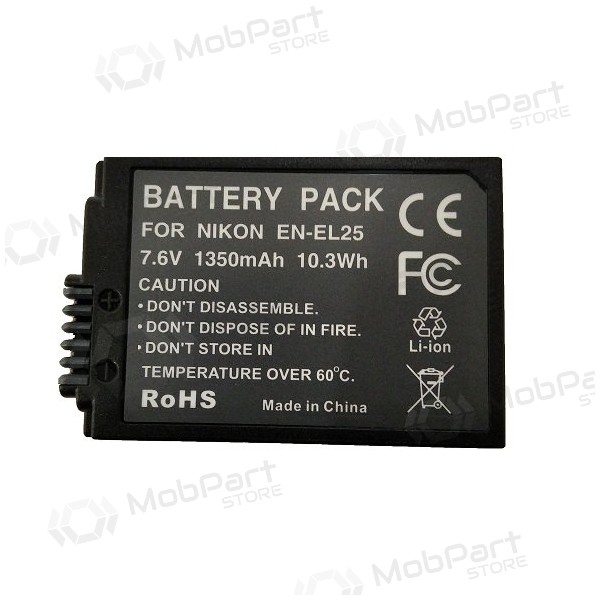 NIKON EN-EL25 1350mAh foto bateria / acumulador NIKON EN-EL25 1350mAh foto bateria / acumulador