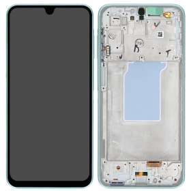 Ekranas Samsung A266 A26 5G su lietimui jautriu stikliuku e rėmeliu Mint original (service pack)