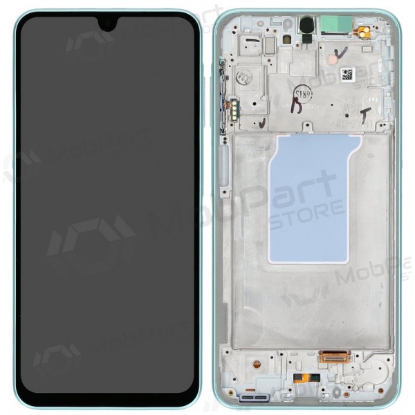 Ekranas Samsung A266 A26 5G su lietimui jautriu stikliuku e rėmeliu Mint original (service pack)