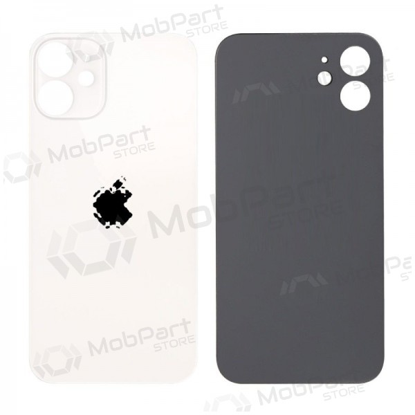 Apple iPhone 12 mini tampa traseira da bateria (branco) (bigger hole for camera) Apple iPhone 12 mini tampa traseira da bateria (branco) (bigger hole for camera)