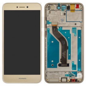 Huawei P8 Lite 2017 / P9 Lite 2017 / Honor 8 Lite ecrã (dourado) (com moldura) (usado grade B, original)
