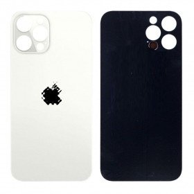 Apple iPhone 12 Pro Max tampa traseira da bateria (prata) (bigger hole for camera)