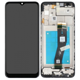 Ekranas Samsung A025G A02s 2020 su lietimui jautriu stikliuku e rėmeliu Black original