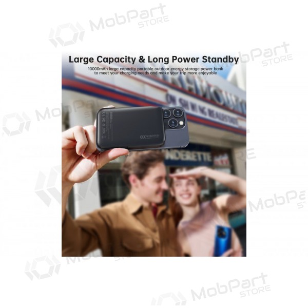 Bateria externa Power Bank Choetech B743 15W Magsafe 10000mAh preto Bateria externa Power Bank Choetech B743 15W Magsafe 10000mAh preto