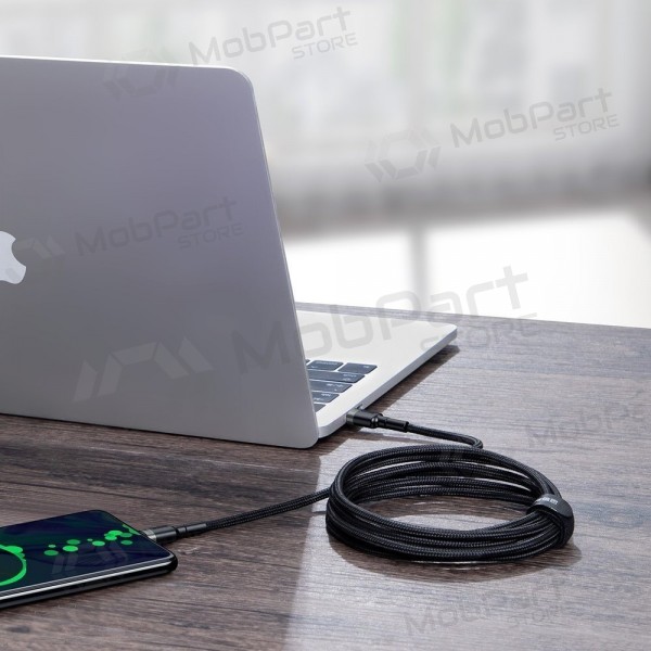 USB cabo Baseus Cafule PD100W Type-C 2.0m cinza-preto CATKLF-ALG1