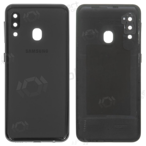 Samsung A202 Galaxy A20e 2019 tampa traseira da bateria (preto) (usado grade A, original) Samsung A202 Galaxy A20e 2019 tampa traseira da bateria (preto) (usado grade A, original)