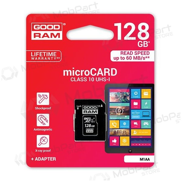 Cartão de memória GOODRAM MicroSD 128Gb (class 10) + SD adapter
