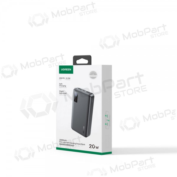 Bateria externa Power Bank Ugreen PB313 20W 20000mAh (25683) preto Bateria externa Power Bank Ugreen PB313 20W 20000mAh (25683) preto