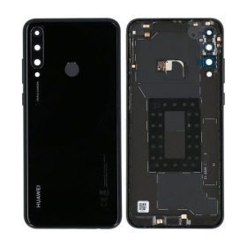 Huawei Y6p 2020 tampa traseira da bateria (Midnight Black) (usado grade C, original)