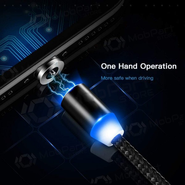 USB cabo Magnetic microUSB 1.0m (preto)