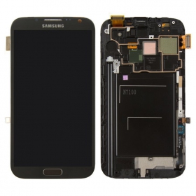 Samsung N7100 Galaxy Note 2 ecrã (preto) (com moldura) (service pack) (original)