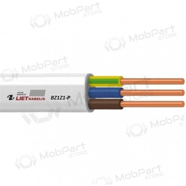 Cabo flexível Lietkabelis BZ1Z1-P 3x2.5 mm² XLPE LSZH rolo de 100 m.