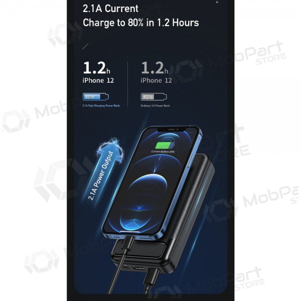 Bateria externa Power Bank Awei P6K 5V/2.1A 20000mAh preto