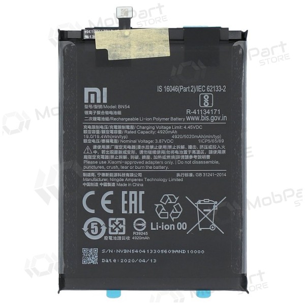 Xiaomi Redmi 9T / Redmi Note 9 bateria, akumuliatorius (BN54) (original) Xiaomi Redmi 9T / Redmi Note 9 bateria, akumuliatorius (BN54) (original)