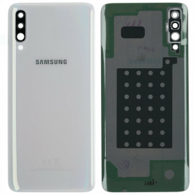 Samsung A705 Galaxy A70 2019 tampa traseira da bateria (branco) (usado grade C, original)