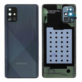Samsung A715 Galaxy A71 2020 tampa traseira da bateria preto (Prism Crush Black) (usado grade C, original)