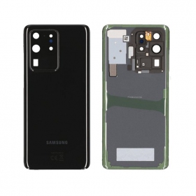 Samsung G988 Galaxy S20 Ultra tampa traseira da bateria preto (Cosmic Black) (usado grade B, original)