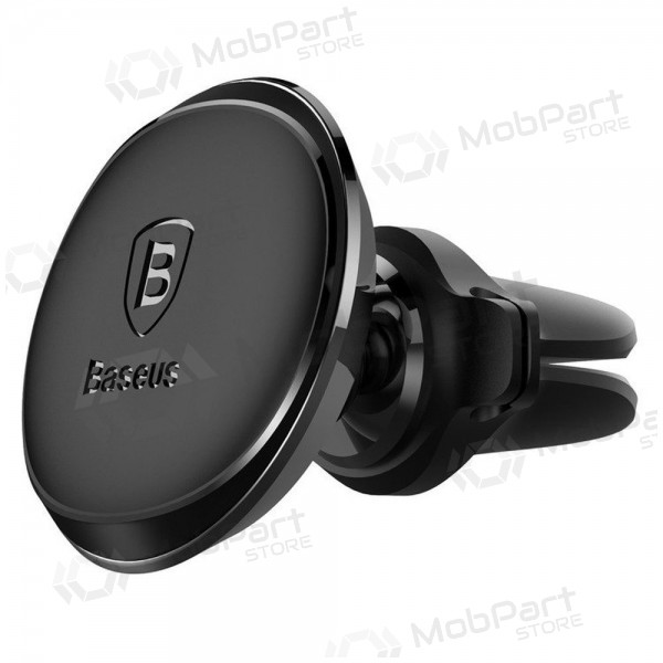 Telefono laikiklis Baseus Magnetic Air Vent With Cable Clip preto SUGX020001