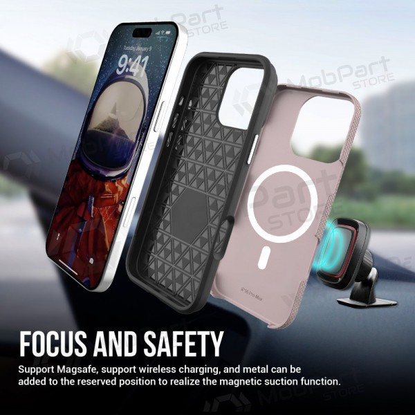 Capa Perfectionists Triangle Mag Case Apple iPhone 15 Pro Max rožinio aukso