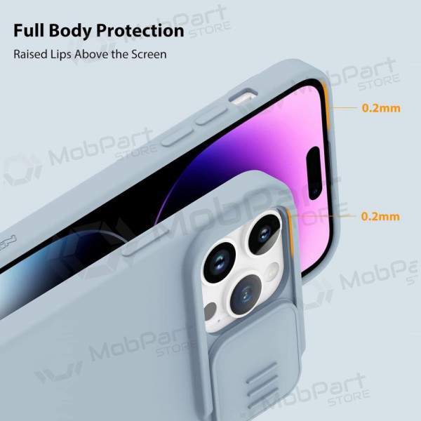 Apple iPhone 15 Pro capa „Nillkin Silicone“ (cinza)