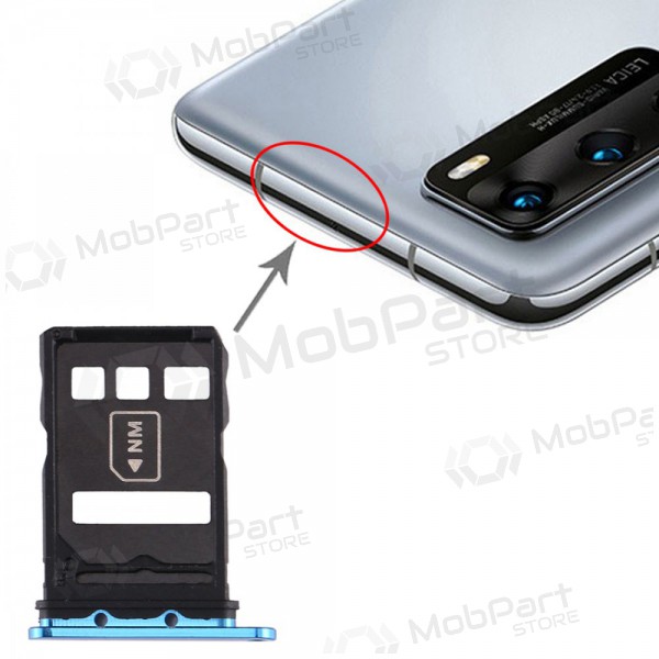 Huawei P40 SIM titular do cartão azul (Deep Sea Blue)