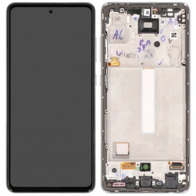 Samsung Galaxy A52 ecrã (branco) (com moldura) (original)