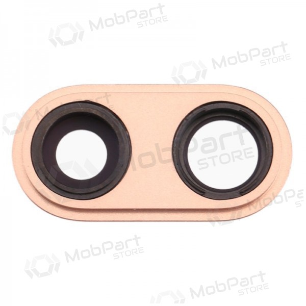 Apple iPhone 8 Plus lente vidro da câmera (dourado) (com moldura) Apple iPhone 8 Plus lente vidro da câmera (dourado) (com moldura)
