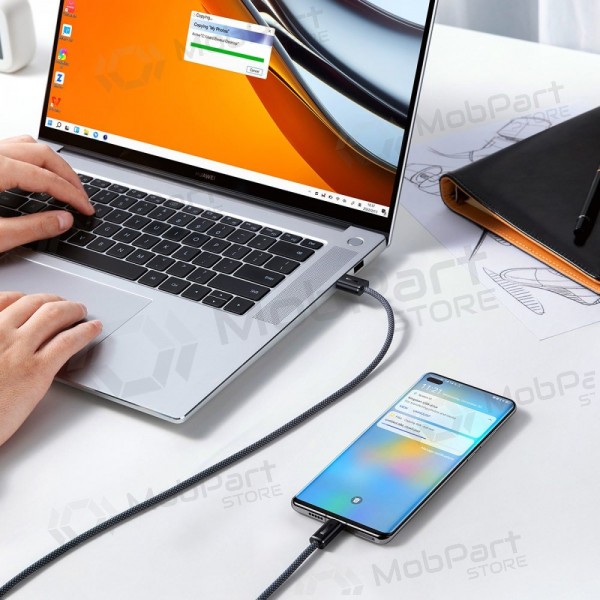 USB cabo Baseus Dynamic 100W USB-A to Type-C 1.0m cinza CALD000616