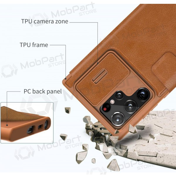 Samsung Galaxy S23 FE capa „Nillkin Leather“ (marrom)