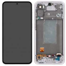 Ekranas Samsung A566 A56 5G su lietimui jautriu stikliuku e rėmeliu Awesome Pink original (service pack)