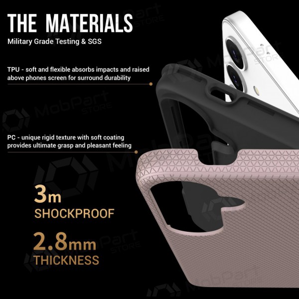 Capa Perfectionists Triangle Case Samsung S928 S24 Ultra rožinio aukso