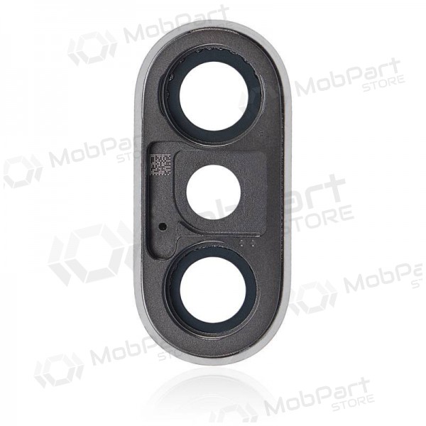 Apple iPhone XS / XS Max lente vidro da câmera (prata) (com moldura) Apple iPhone XS / XS Max lente vidro da câmera (prata) (com moldura)