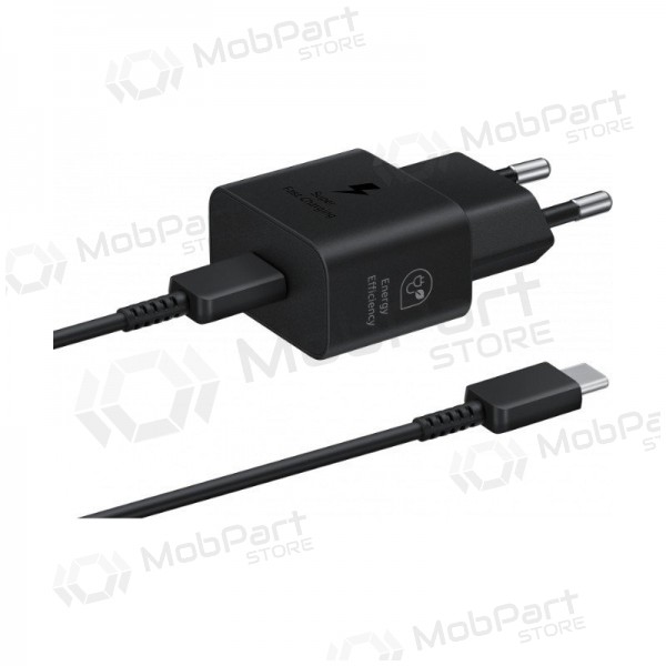 Carregador original Samsung EP-T2510XBEGEU 25W + USB-C cabo na embalagem preto