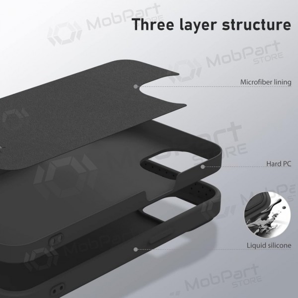 Apple iPhone 15 Pro capa „Nillkin Silicone“ (preto)