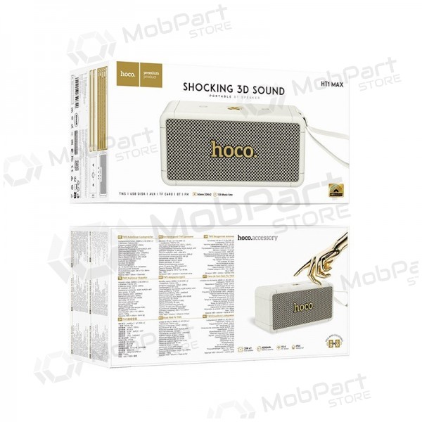 Bluetooth alto-falante portátil Hoco HT1 Max branco