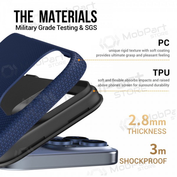 Capa Perfectionists Triangle Mag Case Apple iPhone 16 azul escuro