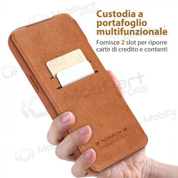 Apple iPhone 14 Pro capa „Nillkin Leather“ (marrom)