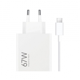 Carregador de telefone Xiaomi HyperCharge Combo BHR9465EU 67 W USB-A USB-C branco