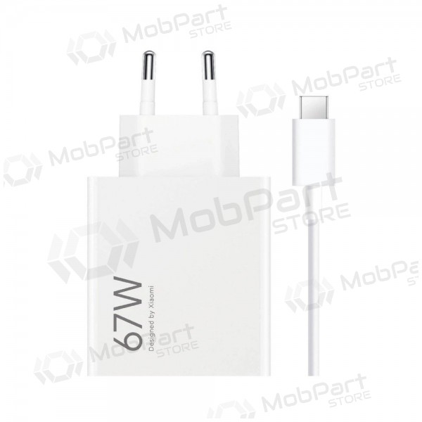 Carregador de telefone Xiaomi HyperCharge Combo BHR9465EU 67 W USB-A USB-C branco